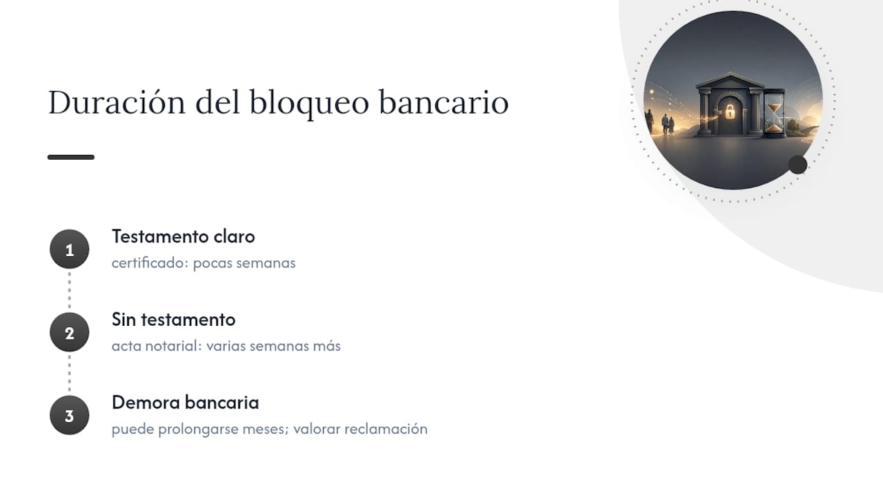 Diagrama que muestra los factores que afectan el tiempo de bloqueo de una cuenta heredada