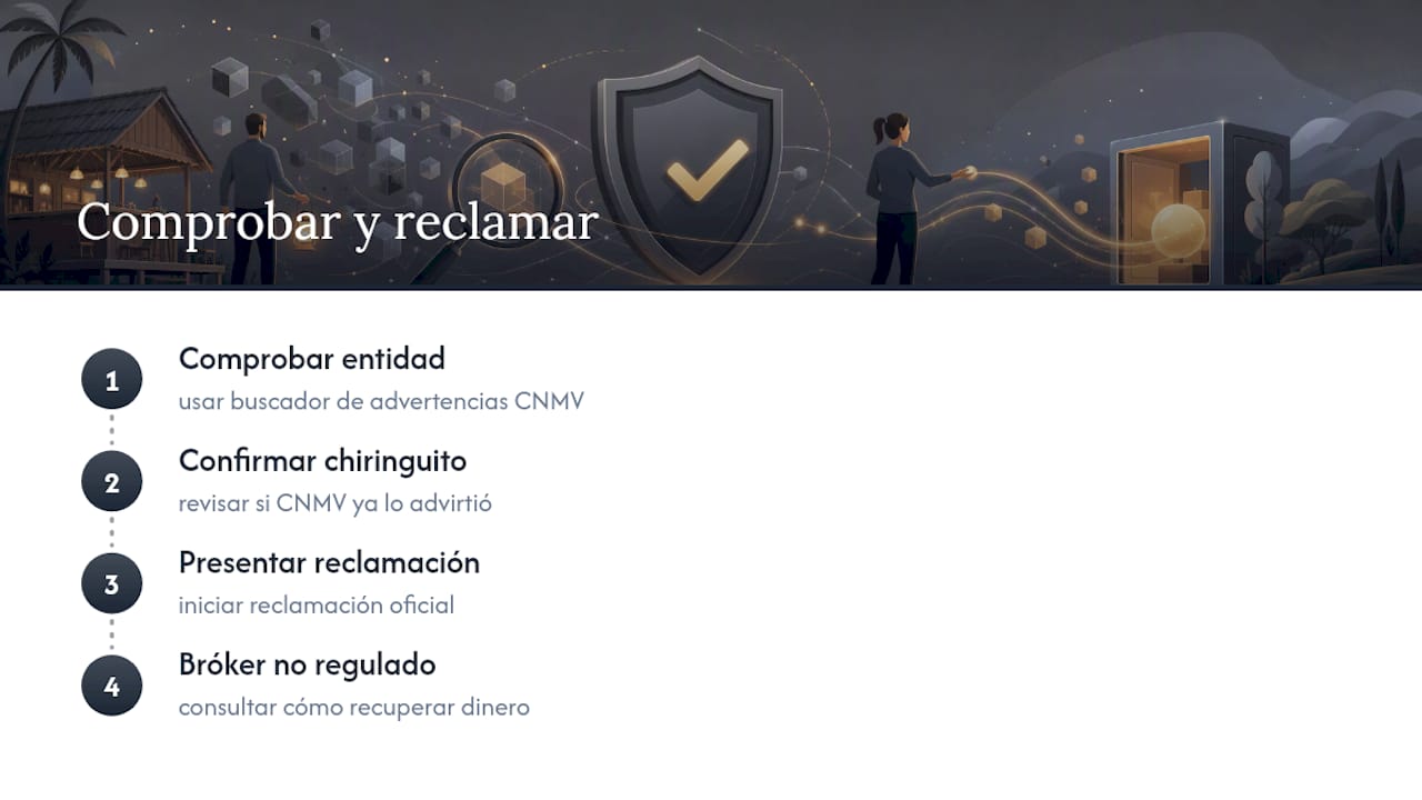 Procedimiento para verificar y presentar una reclamación oficial