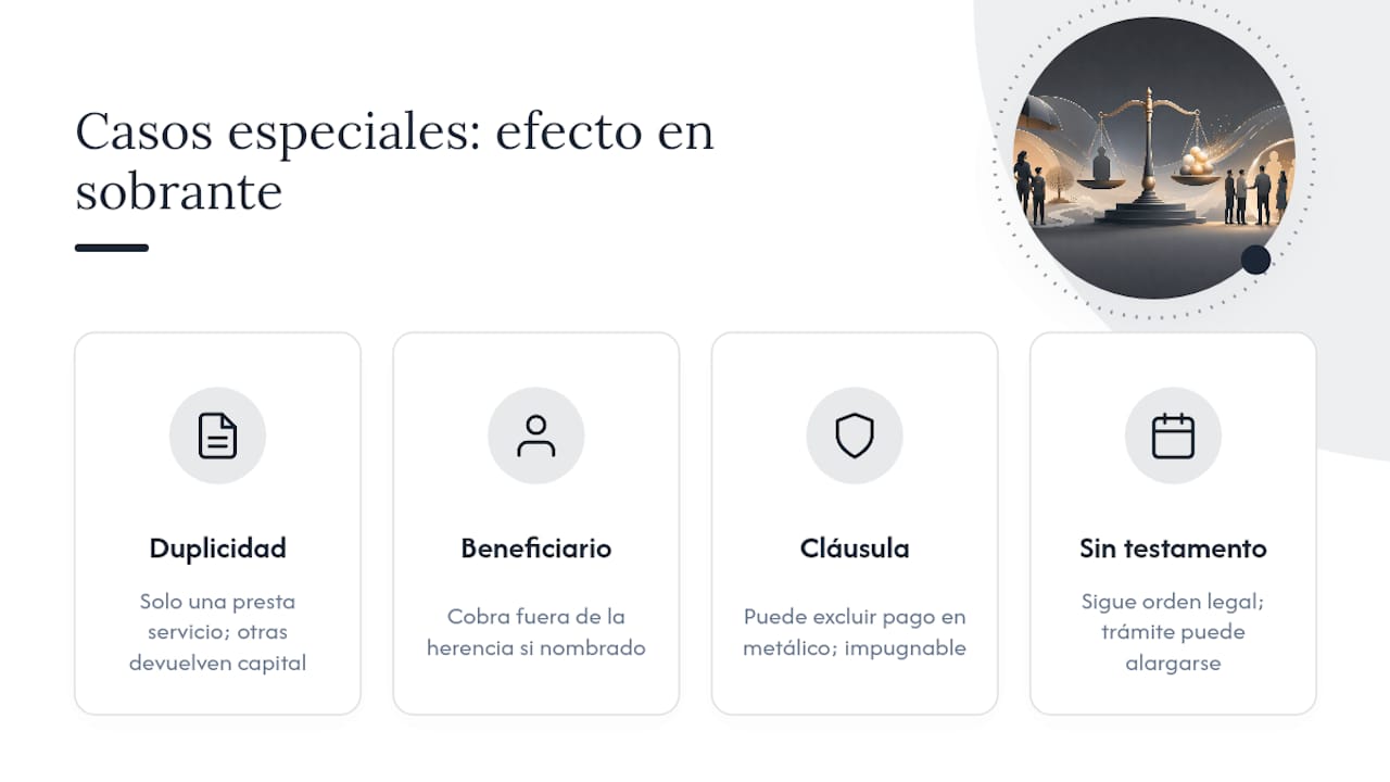 Casos especiales que afectan el cobro del excedente