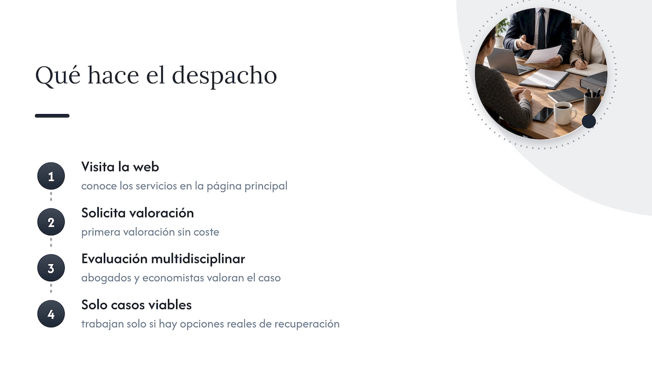 Cómo puede ayudar un despacho especializado en criptoestafas — overview diagram