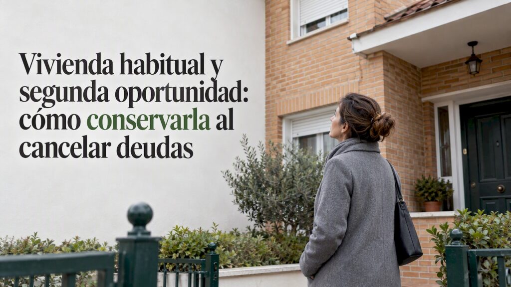 Propietaria mirando su vivienda principal