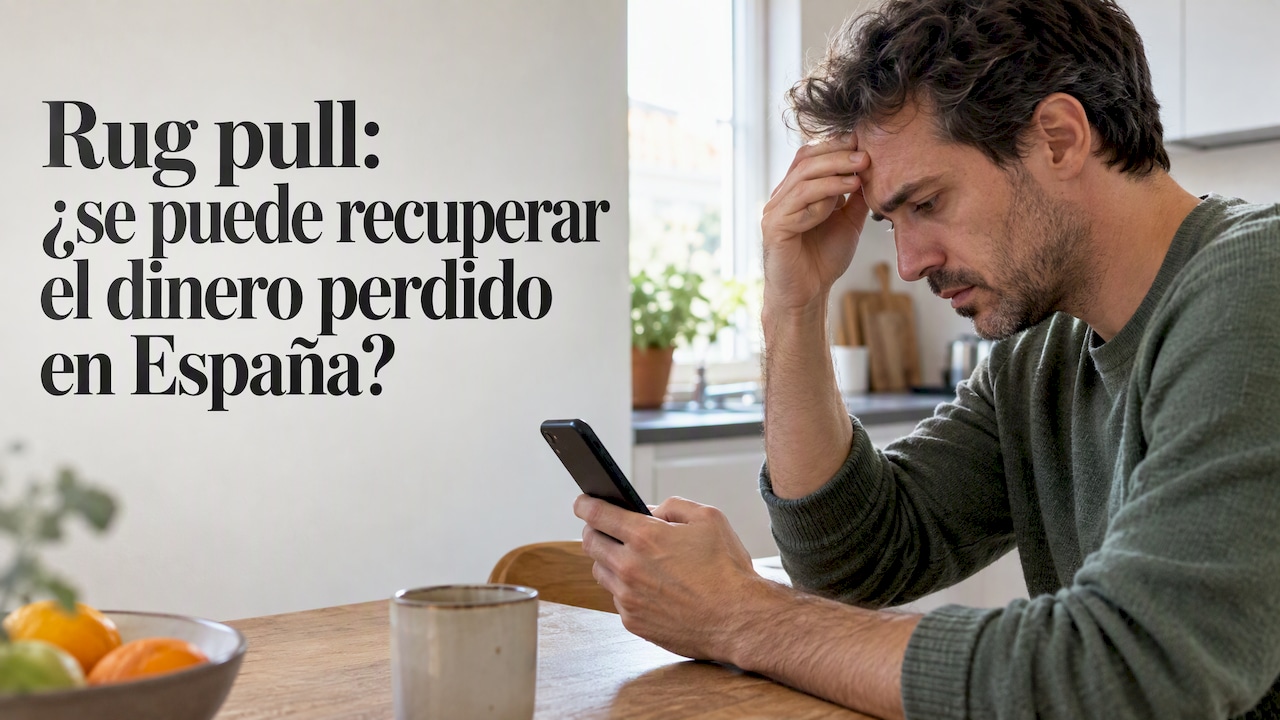 Inversor revisa su cartera de criptomonedas