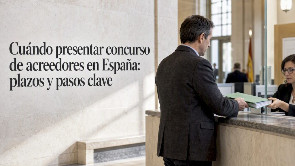 Presentar una solicitud de concurso en un juzgado