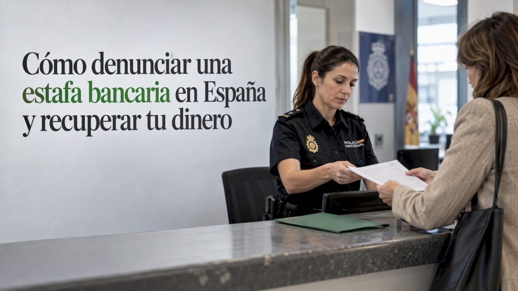 Entrega del certificado bancario en la comisaría