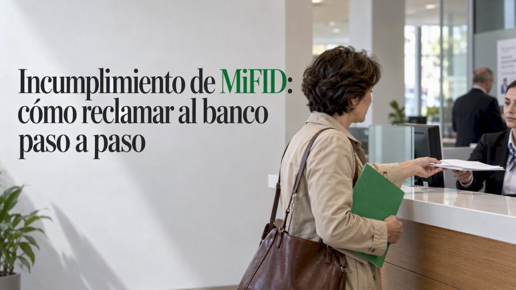 La clienta presenta una queja en el banco