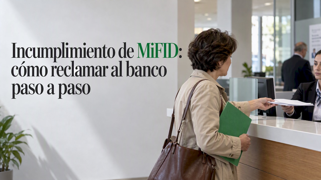 La clienta presenta una queja en el banco