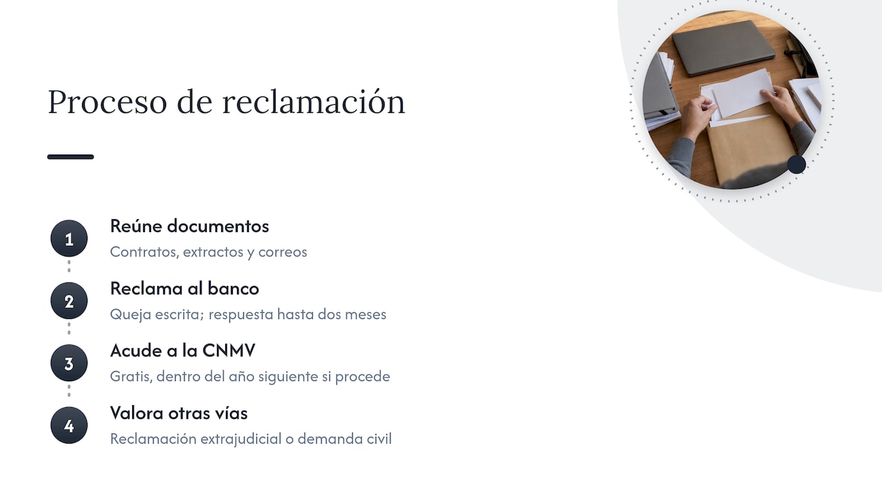 Etapas para reclamar un incumplimiento MiFID